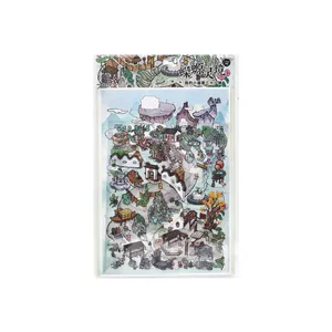 Infeel.Me My Small House Serie 31 Handgezeichnetes 2.5D Landschafts-DIY-Sticker-Set