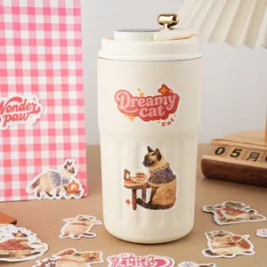 Washi-Sticker Set der Serie Arbeitstagebuch mit süßen Katzenmotiven für DIY-Dekoration