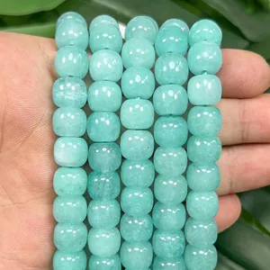 Natural Amazonite 10x8mm barrel beads for jewelry making