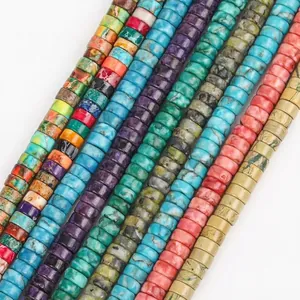 6x3mm DIY natural stone disc spacer beads for jewelry making