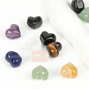 13mm heart-shaped natural stone beads set for DIY jewelry making accessories