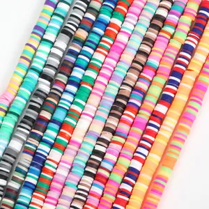 Cuentas Heishi de Arcilla Polimérica Fabricación Joyas Bricolaje Pulsera Collar Coloridas Redondas Planas Cuentas Espaciadoras
