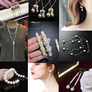 Colección de joyas de perlas naturales de agua dulce incluyendo collares y pendientes