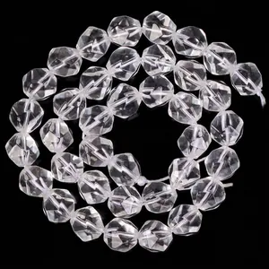Natuurlijke gefacetteerde bergkristal kralen 10mm rond voor DIY sieraden maken