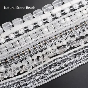 Hoogwaardige witte kristallen kralen in diverse vormen voor DIY sieraden maken projecten