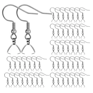 Duurzame Roestvrijstalen Oorhaken Met Knijp Oogjes Connector Voor DIY Kralen Sieraden Maken Accessoires Vrouwen Cadeau