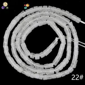 Detailed view of 2x2mm white natural stone square cube beads for jewelry making