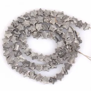 6mm gray marble star natural stone loose beads for DIY jewelry making accessories