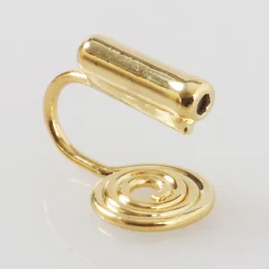 Convertitore per Orecchini a Clip a Spirale per Donna Senza Foro Rame Placcato Oro Argento Accessori per Gioielli Fai-da-te