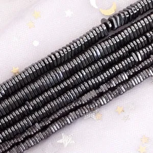 Natural metallic grey hematite triangular spacer beads for DIY necklace and bracelet making