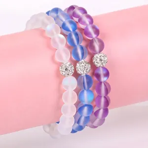 Nouveau Bracelet en Pierre Naturelle et Cristal Style Chinois Perles Givré Aurore Rétro Strass Bracelet Bijoux de Mode pour Homme Femme