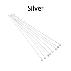 Silver copper ball head pins for DIY jewelry making and beading projects
