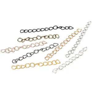Cadenas de extensión para collares y pulseras DIY en varios colores metálicos