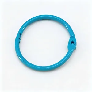 30mm light blue painted iron binder ring for DIY keychain and scrapbook projects