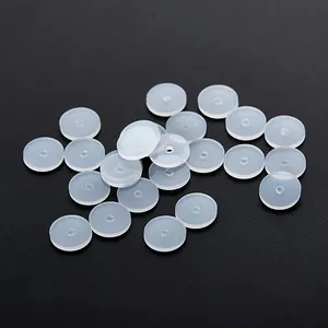 Transparent soft silicone earring spacers for piercing comfort and stability