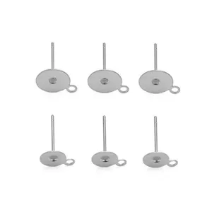IJzeren Platte Pad Oorstekers Met Oogje En Vlinder Oorbel Achterkant Set Verguld DIY Sieraden Maken Benodigdheden Oorknopjes Bases