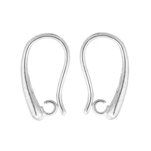 Detailed close-up of silver DIY ear hooks for handmade jewelry and earring making