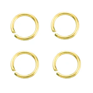 Set di quattro anellini aperti placcati oro per la creazione di gioielli fai-da-te