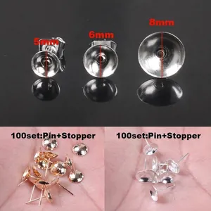 Supports de clous d'oreilles DIY et fermoirs en plusieurs tailles pour bijoux