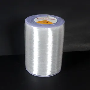 Detailed close-up of a 0.5mm clear elastic beading thread spool for DIY jewelry making