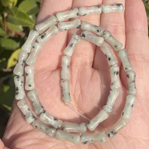 Natural 5x12mm bamboo-joint stone beads for creative DIY jewelry making accessories