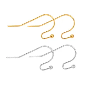 High-quality French earring hooks in gold and silver plating for DIY jewelry making