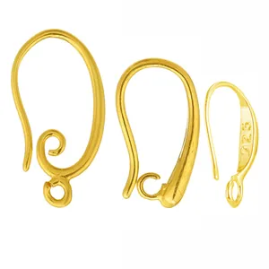 Copper Earring Hooks For DIY Jewelry Making Vintage French Ear Wires 18K Gold Silver Plated Handmade Earring Findings Accessories