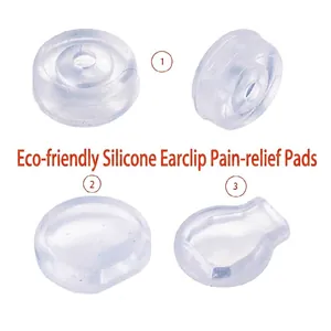 High Quality Silicone Earring Clip Pads Anti-Pain Non-Slip Transparent Gaskets For Screw Spring Clip-on Earring Converters DIY Jewelry Making Finding Accessories