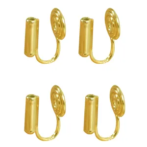 Set di 4 convertitori per orecchini a clip dorati per orecchie non forate fai da te