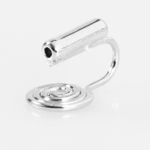 Convertitore per orecchini a clip a spirale argento di alta qualità per gioielli fai da te