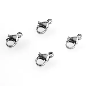 High-quality 304L stainless steel lobster clasps for DIY jewelry making projects