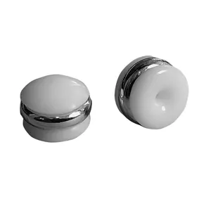 White and silver silicone hamburger shaped earring backs for DIY handmade jewelry