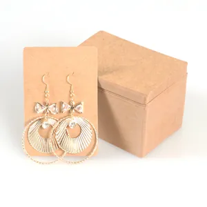Professional kraft paper jewelry display cards for earrings and necklaces, 6x9cm