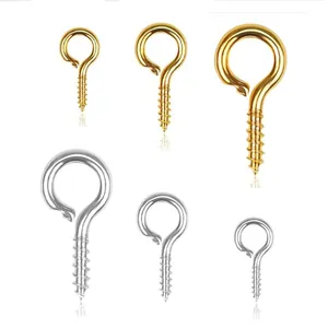 Iron Metal Eye Pins Round Head Screw Hooks DIY Jewelry Making Findings Small Eye Bolts For Pendant Connection Accessories