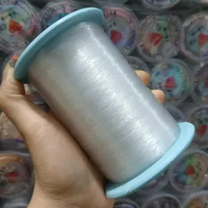 Large spool of clear non-elastic crystal beading thread for handmade DIY jewelry