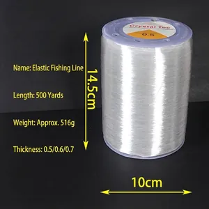 Transparent elastic crystal beading thread for DIY jewelry making 500 yards spool