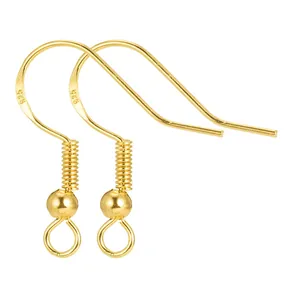 Paire de crochets d'oreilles dorés pour la fabrication de bijoux faits main DIY