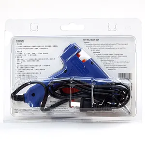 Blaue 20W Heißklebepistole in Einzelhandelsverpackung für Heimwerken