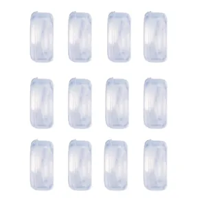 Set of 12 transparent silicone anti-pain pads for earring clips in detail view