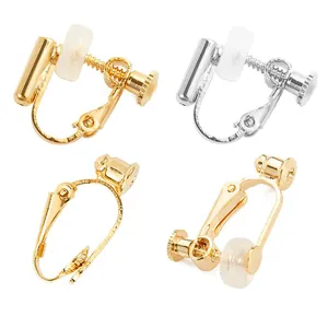 Copper Electroplated Earring Converters For Non-Pierced Ears Adjustable Spiral Ear Clip DIY Jewelry Findings Accessories