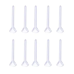 Clear plastic earring posts and flat head pins for DIY jewelry making set