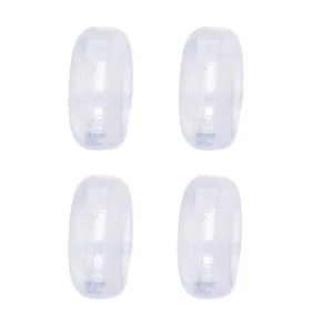 Four pieces of soft transparent silicone anti-pain pads for clip-on earring converters