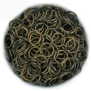 Antique bronze open jump rings bulk pack for DIY jewelry making and craft findings