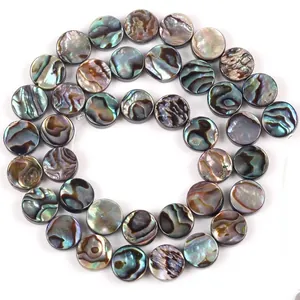 Perle di conchiglia di abalone naturale iridescente per creazione di gioielli fai-da-te