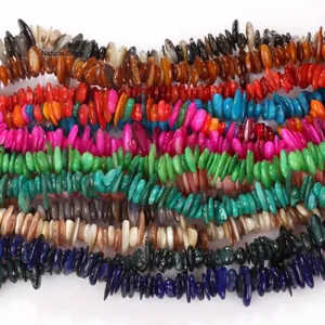 Bohemian colorful irregular natural shell chip beads 7-14mm for DIY jewelry making 38cm