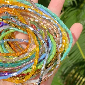 Vibrant 2x4mm faceted crystal glass spacer beads for DIY necklace and bracelet jewelry making