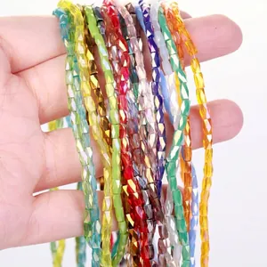 Vibrant faceted 2x4mm glass beads strands for DIY jewelry making and craft supplies