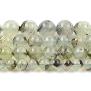 Φυσικές χάντρες πρεχνίτη 6mm, 8mm, 10mm για κατασκευή κοσμημάτων DIY