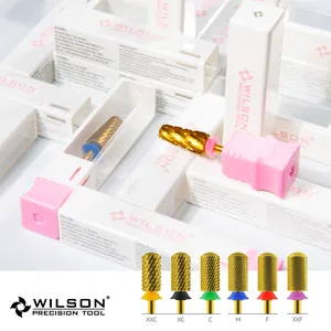 WILSON Professional Alloy Nail Drill Bit With Titanium Coating For Gel Polish Removal Manicure Pedicure Tools Smooth Top Safety Design