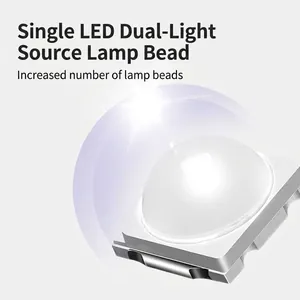 Single high-power UV LED dual light source bead for professional nail dryer phototherapy lamp